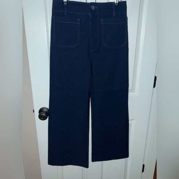 Anthropologie The Colette Magic Fabric Crop Wide-Leg Pants by Maeve - Picture 2 of 4